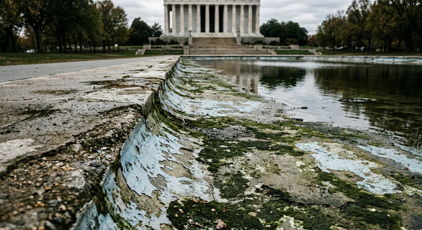 Lincoln Memorial Reflecting Pool Drained Again for Repairs Amid Controversy